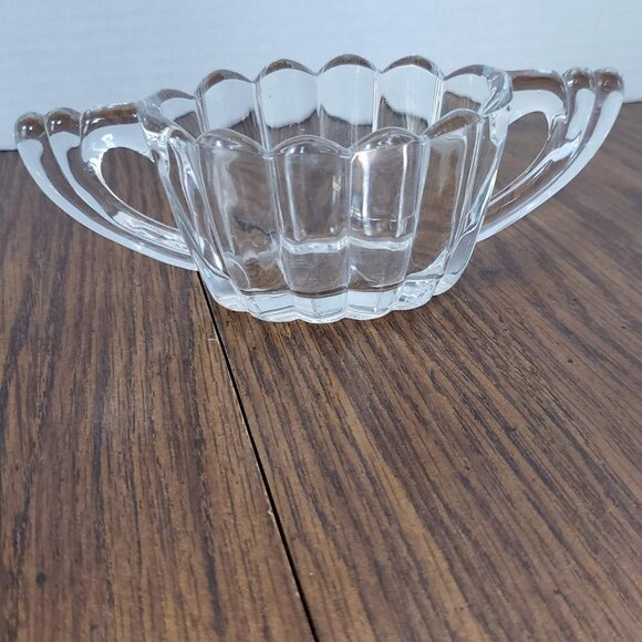 Vintage 1930s Heisey Crystolite Oval Clear Glass Cream and Sugar Set - Picture 7 of 10